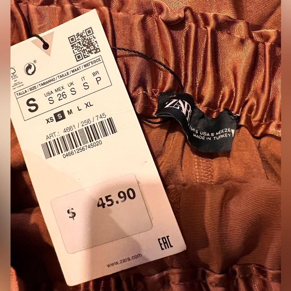 Zara Two Piece Rust Pants Set - Picture 5 of 8